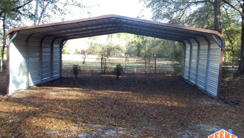 Carport Rounded Both Side Closed 22X21