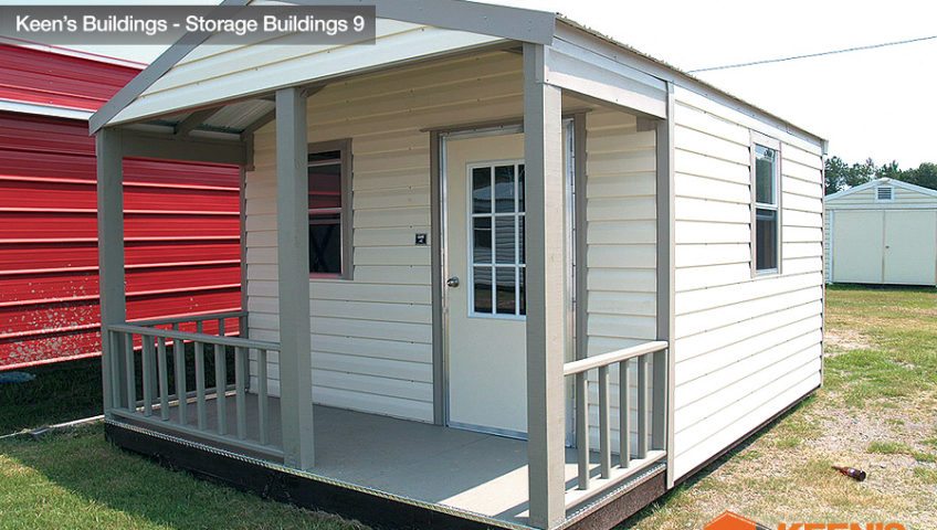 Keens Buildings 10x16 Outdoor shed with Porch 9