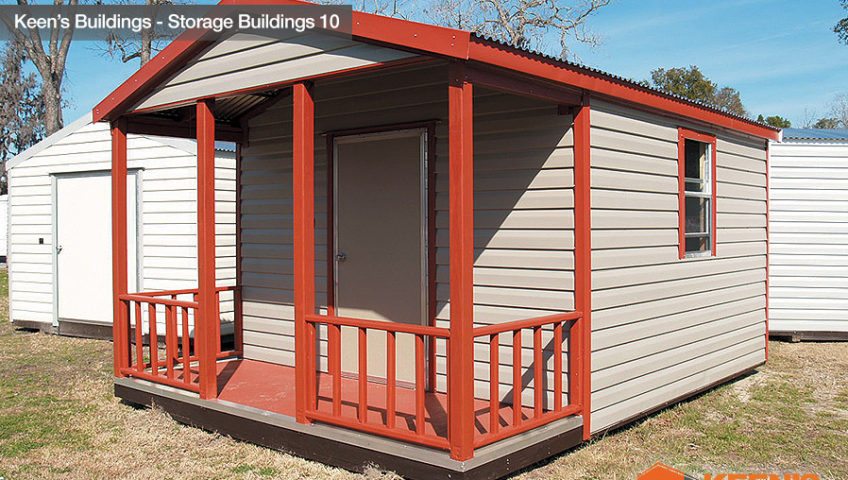 Keens Buildings 10x16 outdoor shed with porch 10