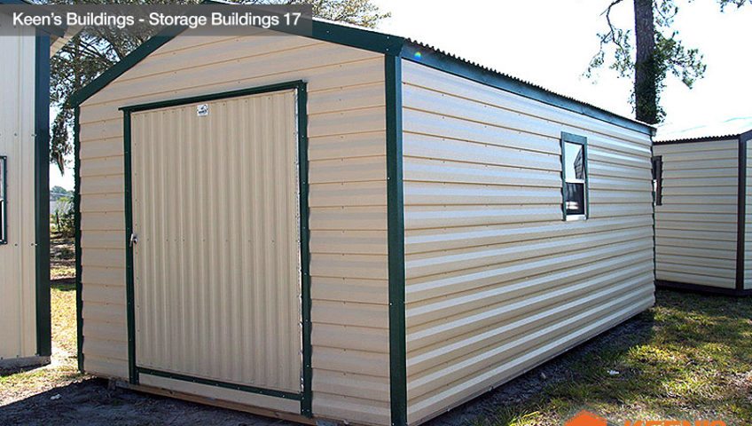 Keens Buildings 10x20 Storage Shed side view 17
