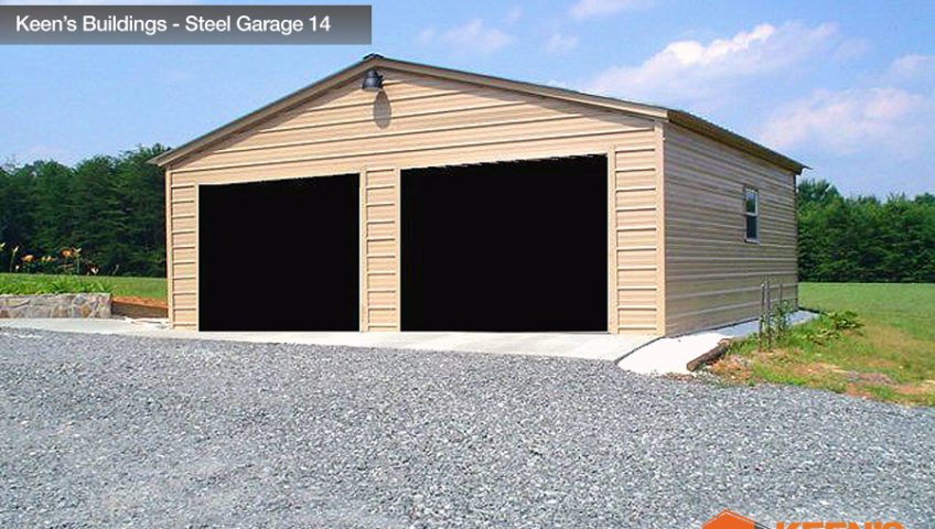 Keens Buildings Steel Garage 14 26x31 Boxed Eave Garage Model