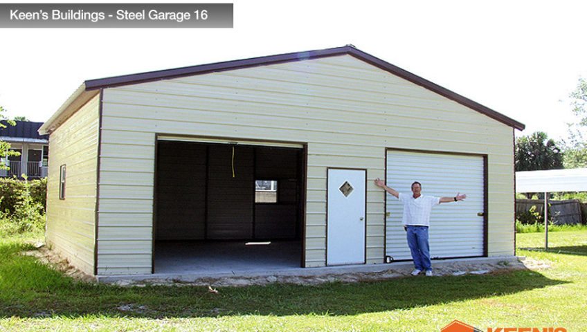 Keens Buildings Steel Garage 16 30x26