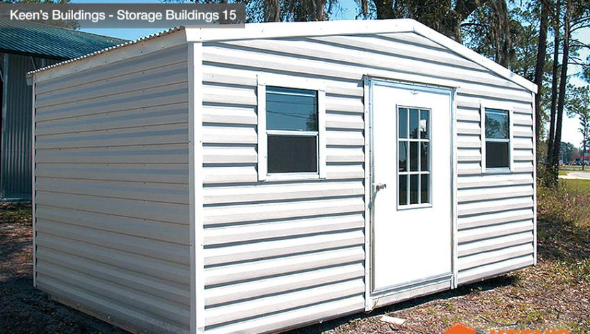 Keens buildings 10x16 Storage Shed front view 15